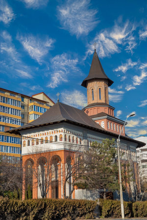 Church of the Saints Germanus and John Cassian in Galati, Romania.の写真素材