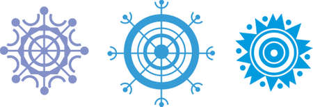 vector image of snowflakes for decorationのイラスト素材