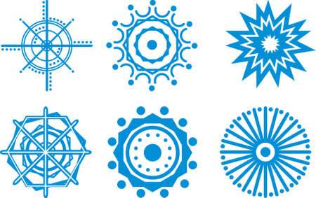 Vector set of Christmas snowflakes for your designのイラスト素材