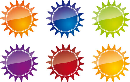 bright vector stickers for saleのイラスト素材