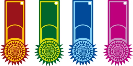 set of colored labels with the star for saleのイラスト素材