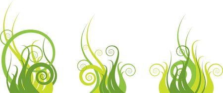 Green abstract pattern with swirlsのイラスト素材