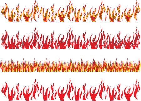 set red fire to flamesのイラスト素材