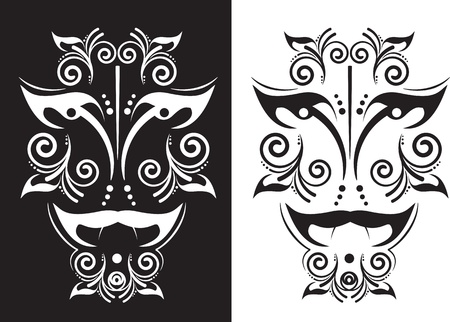Ethnic Mask in a graphic styleのイラスト素材