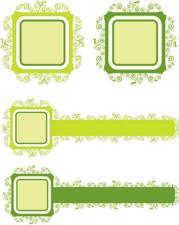 green floral background with swirlのイラスト素材