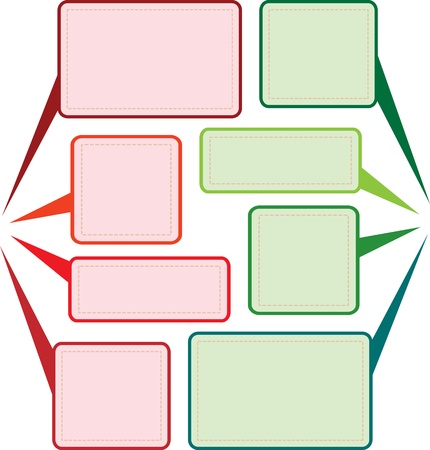 set of callouts and thought bubblesのイラスト素材