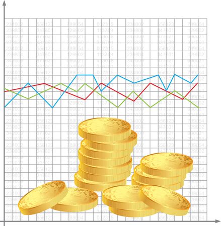Financial chart with the trend ofのイラスト素材