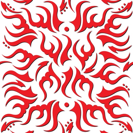 seamless pattern with red flamesのイラスト素材