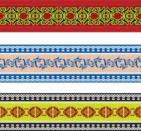 Set of seamless slavic patternのイラスト素材