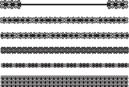 set of vintage dividing linesのイラスト素材