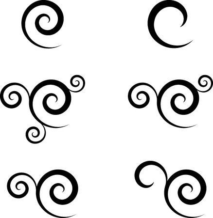Set of abstract swirl symbolsのイラスト素材
