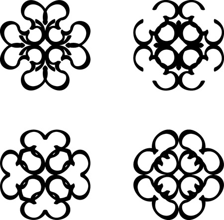 Set of abstract vintage symbolのイラスト素材