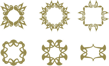 Set of abstract vintage framesのイラスト素材