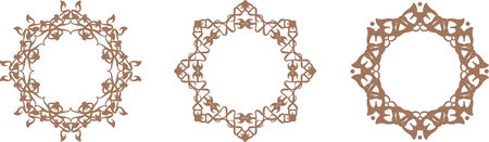 Set of abstract vintage framesのイラスト素材