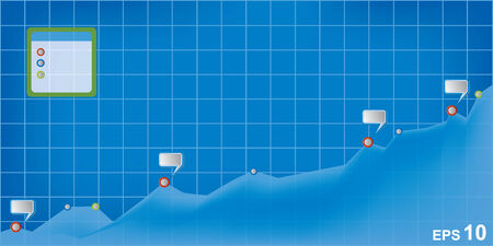Abstract infographics. Presentation pattern data of the growth curve. のイラスト素材