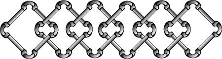 Chrome chain of metal pipesのイラスト素材