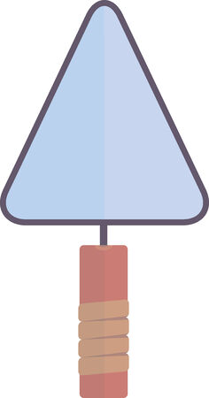 flat image of building trowelのイラスト素材