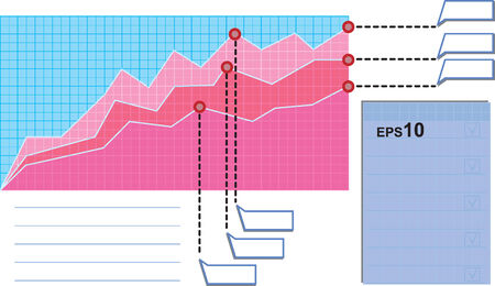 Abstract infographics. Presentation pattern data of the growth curve. のイラスト素材