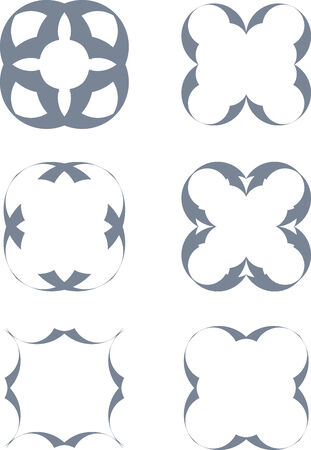 Set of abstract graphic framesのイラスト素材