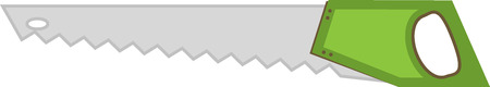 flat image of hacksaw on woodのイラスト素材