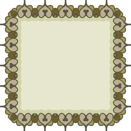 abstract vintage frame with patternのイラスト素材