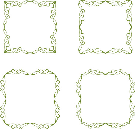 Set of abstract vintage framesのイラスト素材