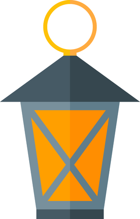 flat image of mining laternのイラスト素材