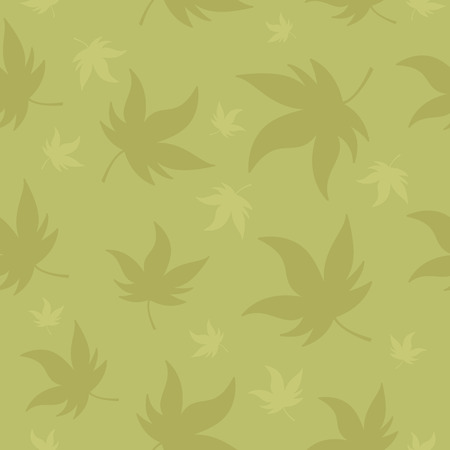 Seamless autumn background with leafsのイラスト素材