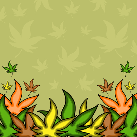 Abstract autumn background with leafsのイラスト素材