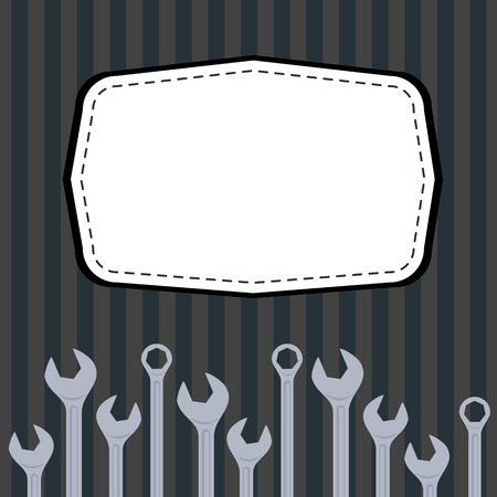 Vintage background with iron spannersのイラスト素材