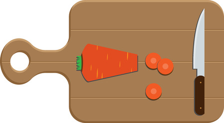 Carrots on a cutting boardのイラスト素材