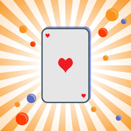 Rays background with playing cards. Eps 10のイラスト素材