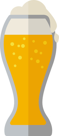 Flat image of glass of beerのイラスト素材