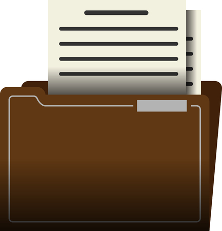 Graphic folder with documents.のイラスト素材