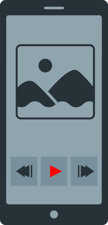 Flat image of video phone applicationのイラスト素材