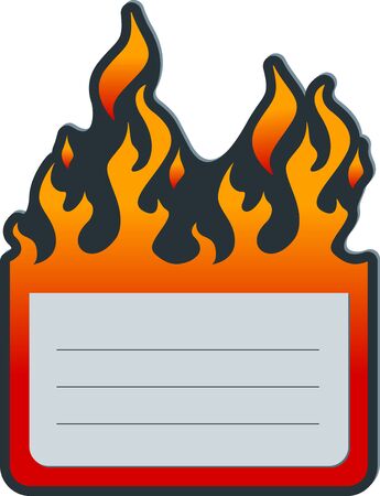 Flat price label with fireのイラスト素材