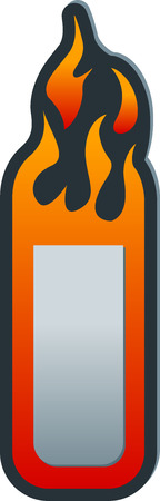 Flat price tag with fire. Fire sticker. Fire label. Eps 10のイラスト素材