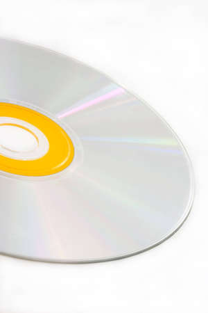 CD or DVD close up isolated on white backgroundの写真素材