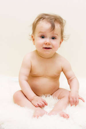 Portrait of a baby boyの写真素材