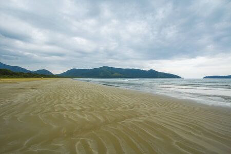 Beautiful view of Ubatuba beach in Sao Paulo state, Brazilの写真素材