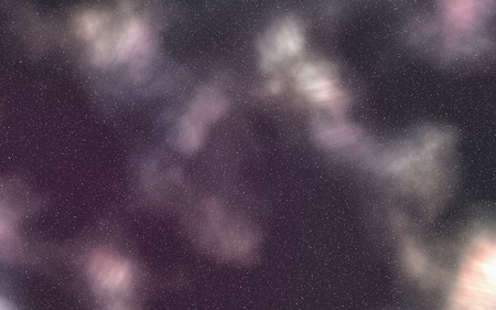 Vibrant night with starry sky and colorful nebulaの写真素材