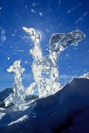 


Frost and wind carve beautiful figures from the iceの写真素材