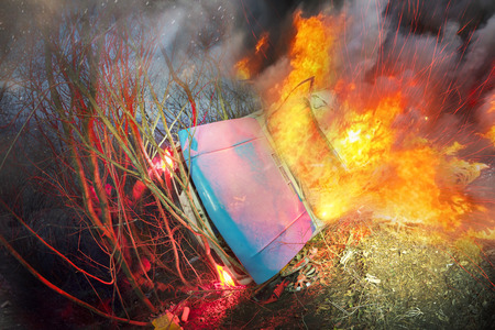 The car went off the track failure faulty brakes on the slopes led to trouble. The driver survived,...