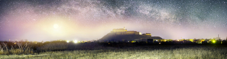 Mukachevo castle "Palanok" - the outstanding historical and architectural monument, nest Transylvanian princes Rakoczy. The castle was built on a high volcanic mountain Transcarpathiaの写真素材