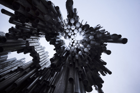 Finland, Helsinki, November 12, 2019: author of the monument to musician Jan Sibelius is the Finnish artist Eila Hiltunen - a composition of 600 steel pipes, an abstract figure soldered together.のeditorial素材