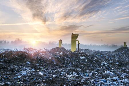 Garbage of household waste is used for the decomposition of organics and the production of household...