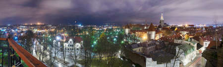 Tallinn, Estonia panoramic view from the observation deck over the fortress wall that protected the...