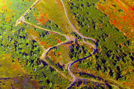 Aerial photo by drone copter Svidovets ridge mountains, lakes Vorozheska, Apshinets, Dogyaska and...
