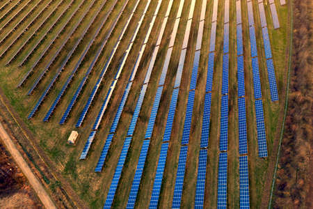 Solar panels in Ukraine, Eastern Europe. New technologies of green energy without thermal, chemical,...