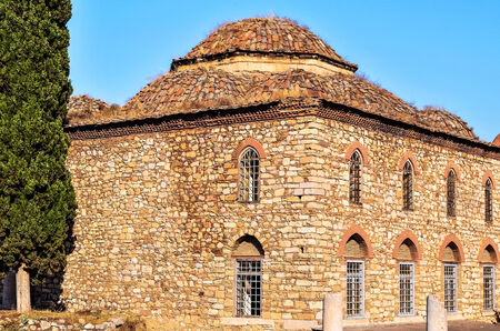 Byzantine stone temple in Athensの写真素材
